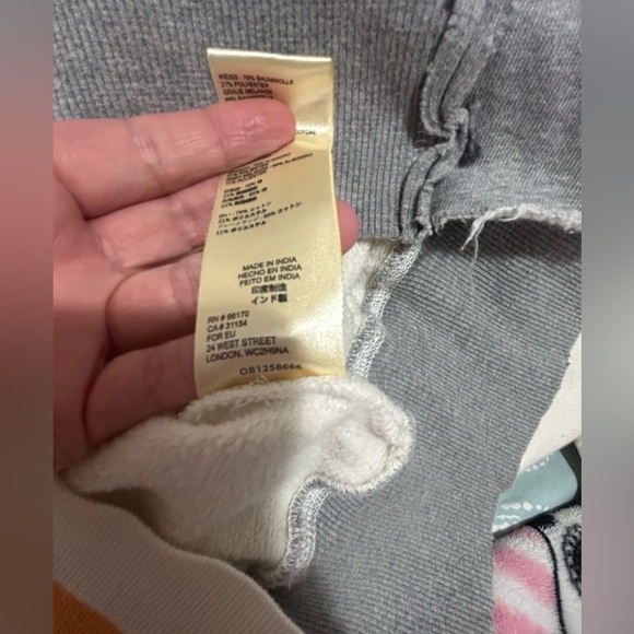 Free People Day Off Hoodie Sweatshirt Embroidered Patchwork Vintage Dist… - Picture 9 of 16